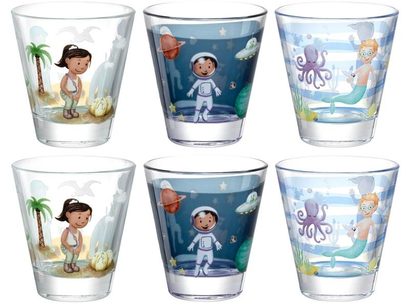 Leonardo Kindertrinkglas Avventura 215 ml, 6 Stück, Assortiert