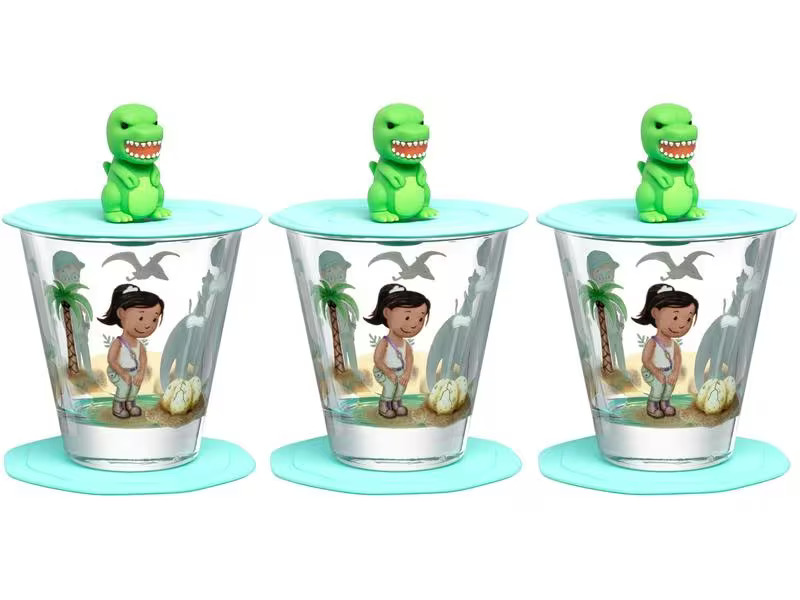 Leonardo Kindertrinkglas Avventura 215 ml, 3-teilig, Dinosaurier