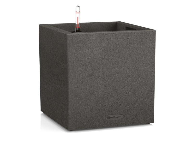 Lechuza Pflanzentopf Canto Stone 40 Low Schwarz