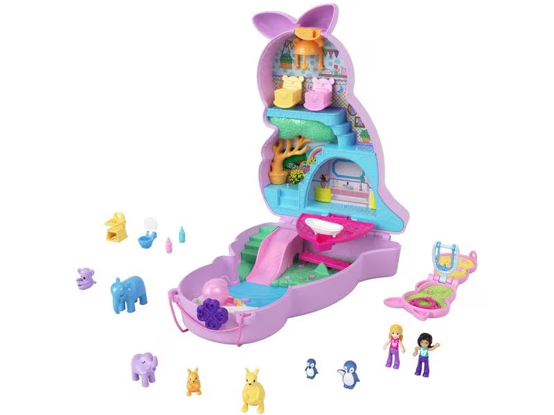 Polly Pocket Spielset Polly Pocket Mama und Joey Känguru Schatulle