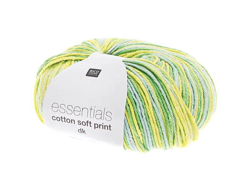 Rico Design Wolle Essentials Cotton Soft Print 50 g Grün; Hellgrün