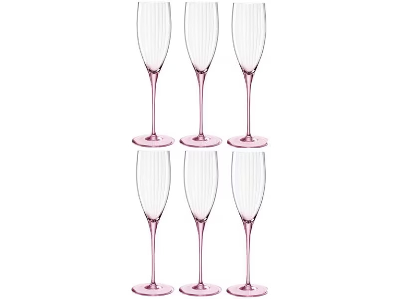 Leonardo Sektglas Poesia 250 ml, 6 Stück, Rosa