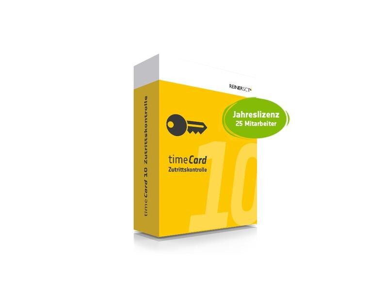 Reiner SCT Zutrittskontrolle timeCard 10 AC 1 Jahr für 25 Mitarbeiter