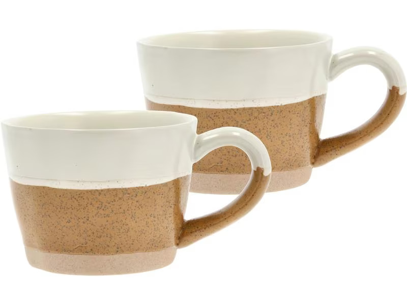 Villa Collection Universaltasse Evig 300 ml, 2 Stück, Braun/Crème
