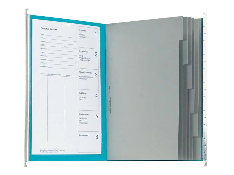 Biella Original Personaldossier Blau, 10 Stück