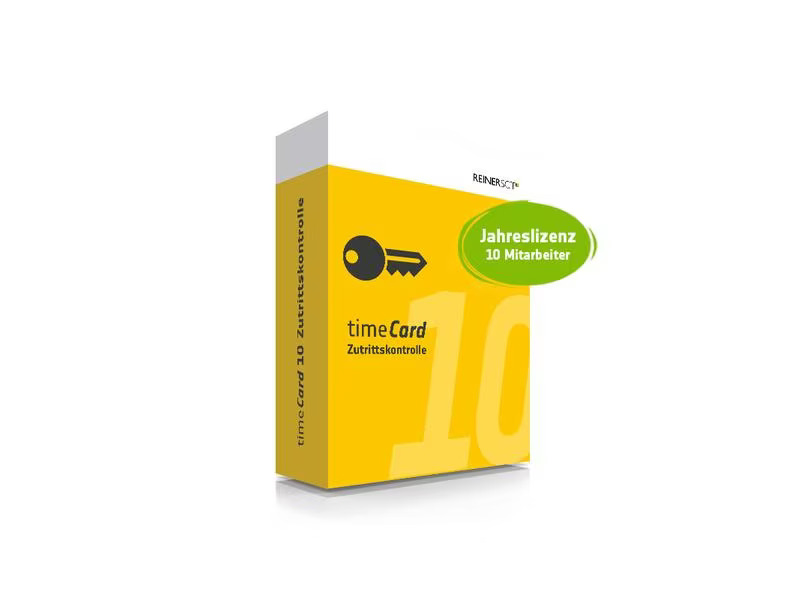 Reiner SCT Zutrittskontrolle timeCard 10 AC 1 Jahr für 10 Mitarbeiter