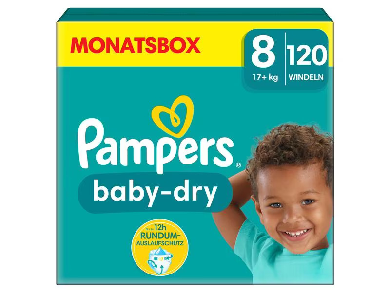 Pampers Windeln Baby Dry Extra Large Grösse 8