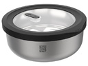 GEFU Vorratsdose Provido Rund, 0.5 l, Schwarz/Silber matt