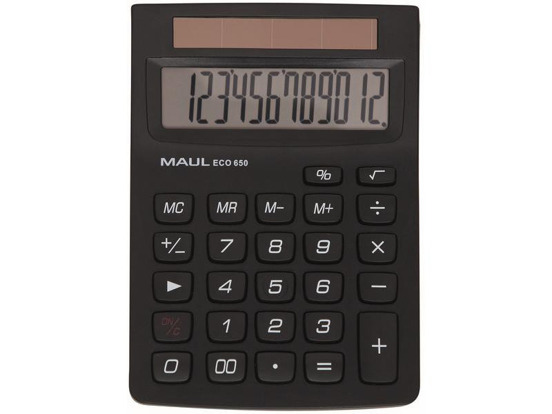 Maul Taschenrechner ECO 650, 12 Stellen, Schwarz