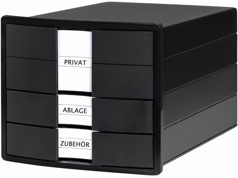 HAN Schubladenbox Impuls 3 Schubladen, Schwarz