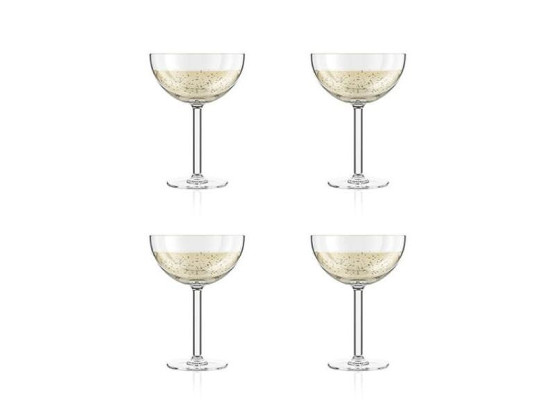 Bodum Champagnerglas Oktett 280 ml, 4 Stück, Transparent