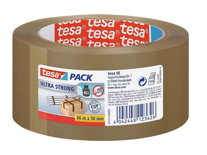 tesa Klebeband -Set Ultra Strong, 50 mm x 66 m, 6 Rollen, Braun