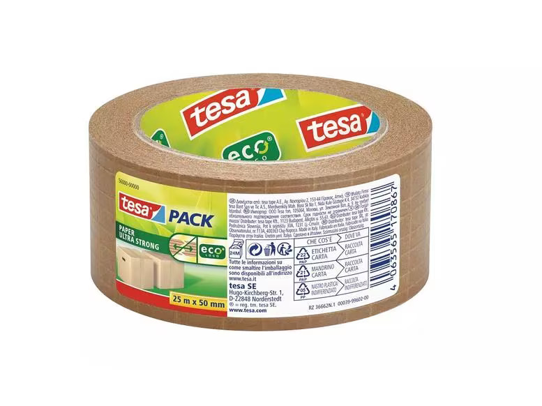 tesa Klebeband Papier Ultra Strong, 50 mm x 25 m, Braun