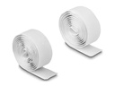 Delock Klettband 1 m x 20 mm mit Haft- und Flauschband, Weiss