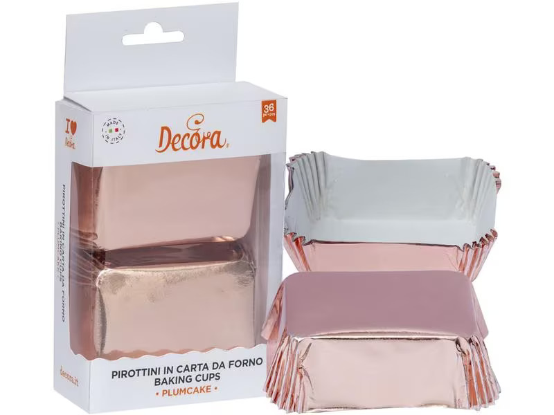 Decora Mini-Cake-Backform 20 Stück, Rosegold