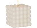 Star Trading LED-Kerze Pillar Flamme Dot, 10 x 12.5 cm, Weiss