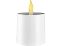 Star Trading LED-Kerze Solar Saul, Ø 7.3 x 11 cm, Weiss