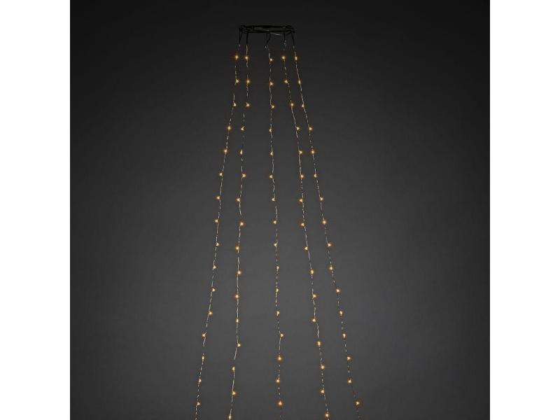 Konstsmide LED Baummantel 3 m Silber, mit 300 LED, Indoor