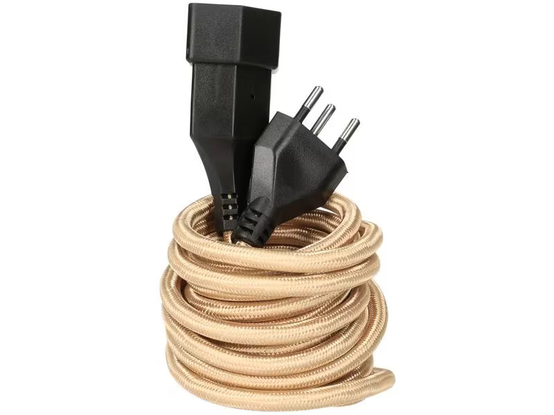 maxTex Verlängerungskabel 3 m T13 - T12, Gold