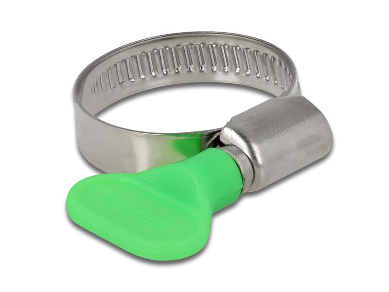 Delock Schlauchschellen-Set 22-32 mm, Grün 10 Stück