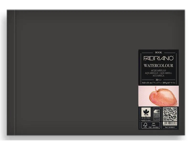 Fabriano Aquarellblock Buch A5, 30 Blatt