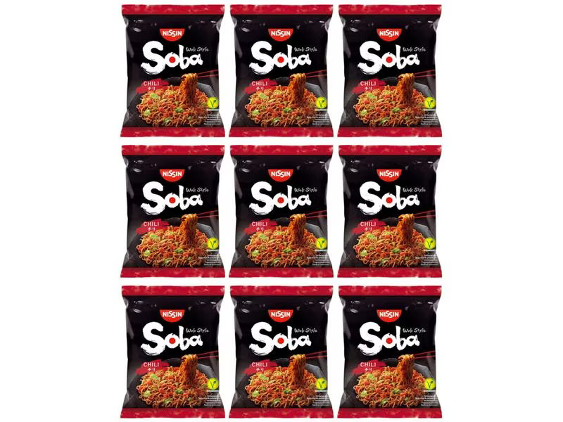Nissin Food Soba Nudeln Chili 9 x 111 g