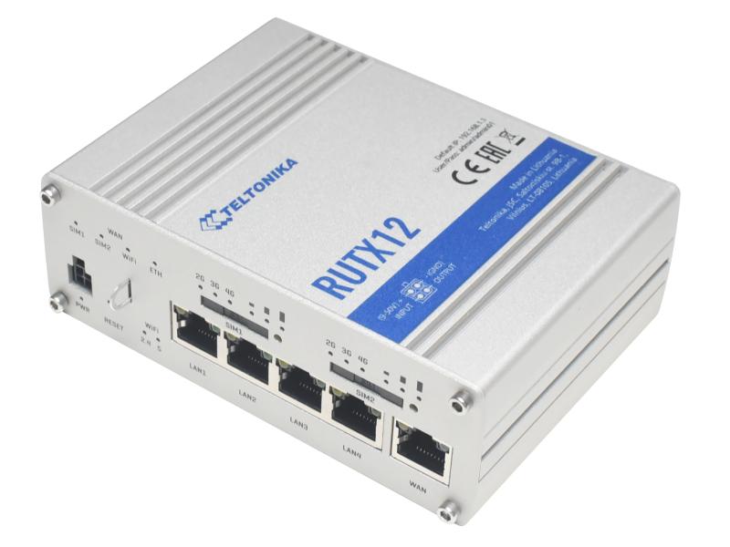 Teltonika LTE-Industrierouter RUTX12 DUAL-LTE Modem integriert
