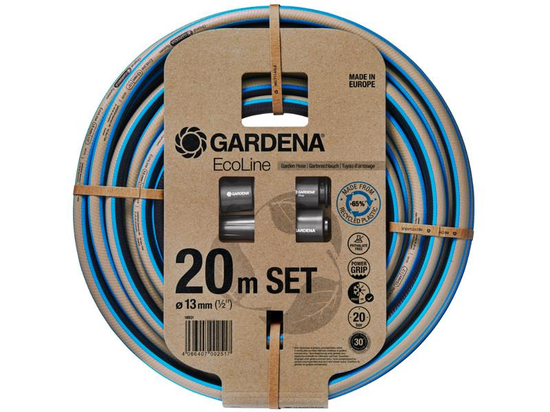 Gardena Gartenschlauch EcoLine 1/2, 20 m, mit Systemteilen