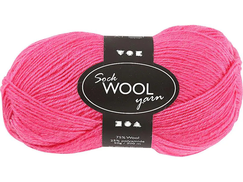 Creativ Company Wolle 50 g für Socken, Pink
