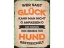 Nostalgic Art Haftmagnet Glück Hund 1 Stück, Mehrfarbig