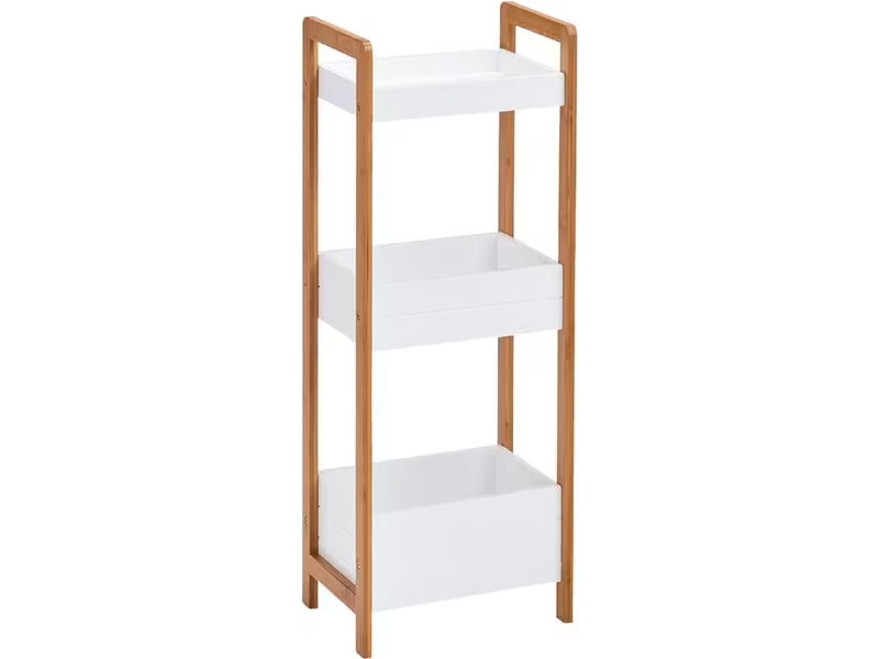 Zeller Present Regal mit 3 Ablagen Nature/Weiss