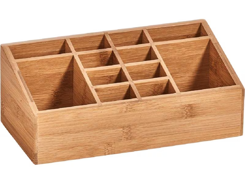 Zeller Present Bad-Utensilienhalter mit 12 Fächern Nature