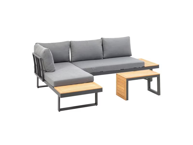 COCON Loungeset Ascona, Anthrazit, 4 Sitzplätze