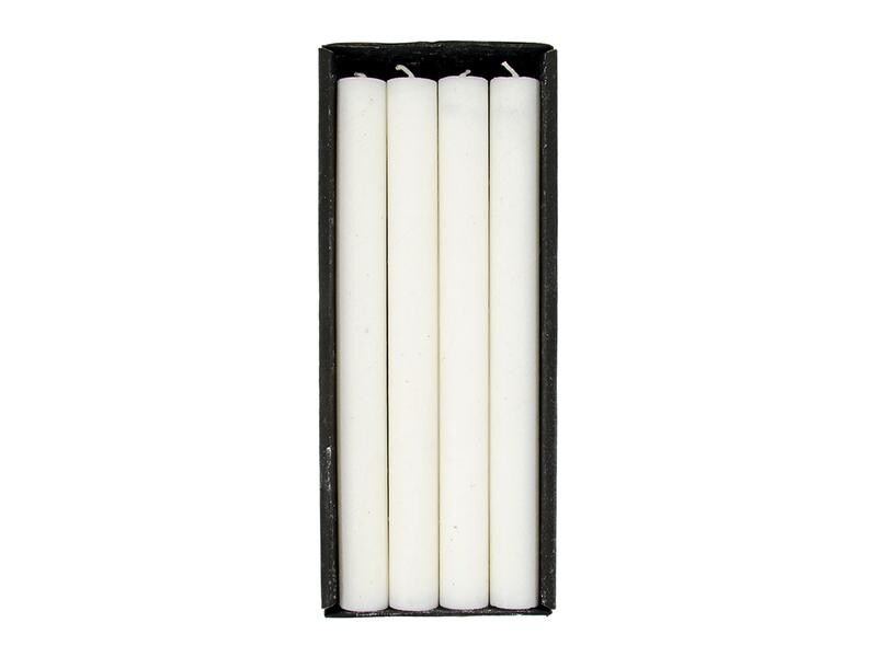 Schulthess Kerzen Stabkerze Weiss aus Olivenwachs, 4 Stück