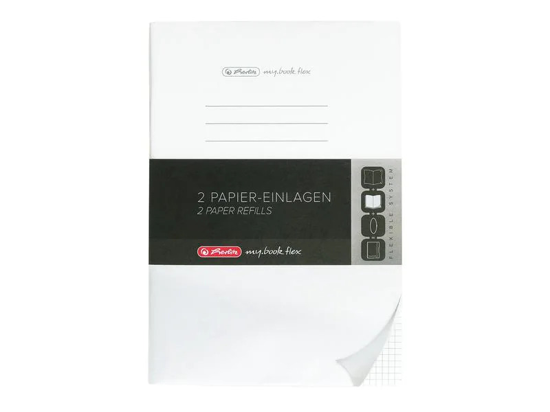 Herlitz Notizblock A4, Kariert, 2x40 Blatt