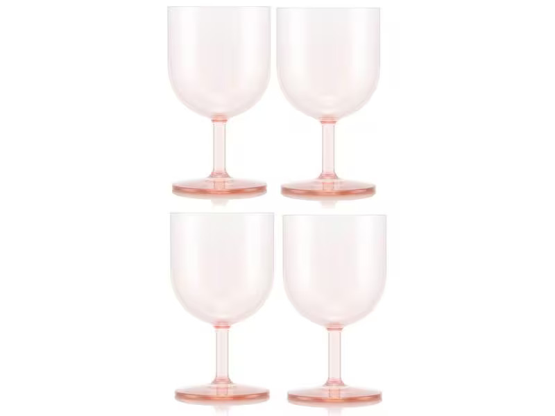 Bodum Outdoor-Weinglas Oktett 250 ml, Rosa, 4 Stück