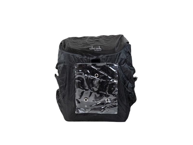 Deek Regenschutz für Hunderucksack, Schwarz