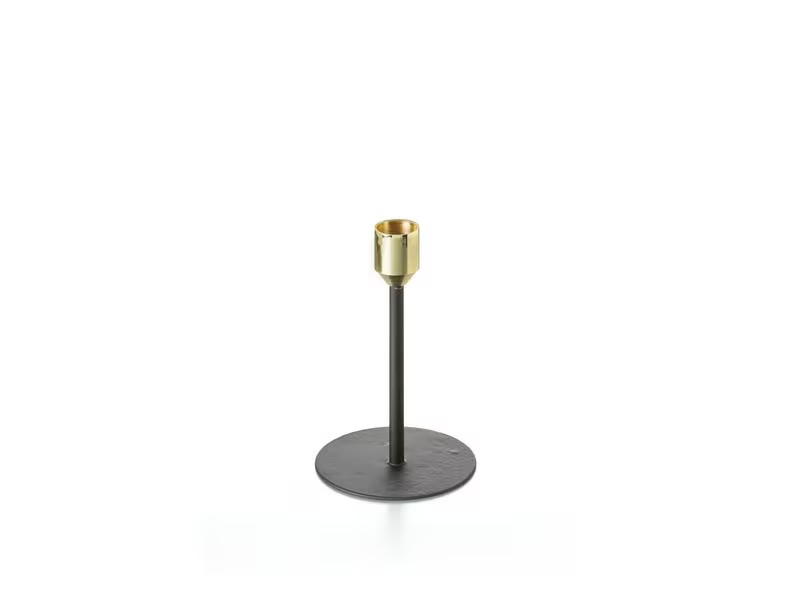 balthasar Kerzenständer Vogue 15 x 8 cm, Gold/Schwarz