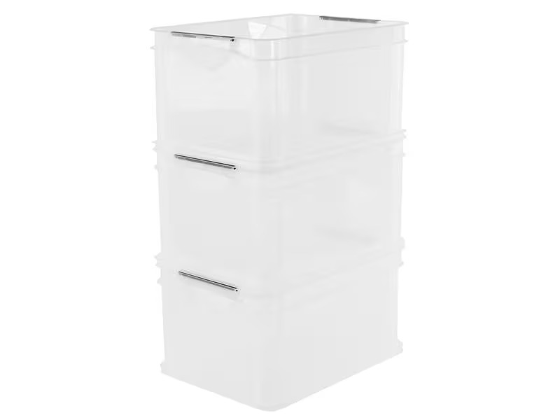 Rotho Aufbewahrungsbox A4 3 Stück, Transparent