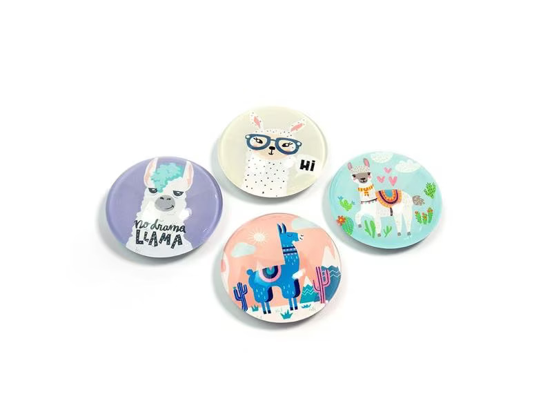 Trendform Haftmagnet EYE Lama 4er Set, Mehrfarbig