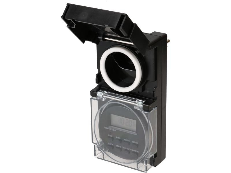 Max Hauri Zeitschaltuhr IP55 Digital, Schwarz