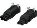Max Hauri Set Stecker und Kupplung AC 164 flach, 2-polig