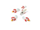 Trendform Haftmagnet Rakete 5er Set, Rot/Weiss