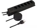 Max Hauri Steckdosenleiste Prime Line 6x T13 mit ext. Schalter Schwarz