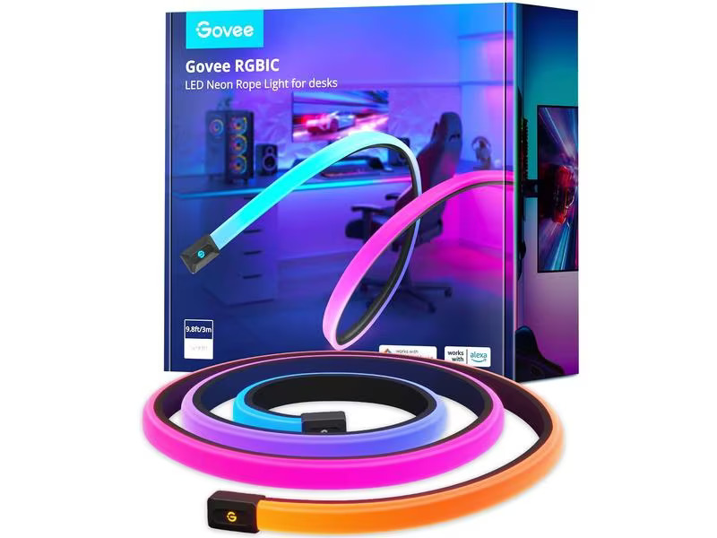 Govee LED Stripe Neon Gaming Table Light, 3 m, RGBIC, Wi-Fi + BT