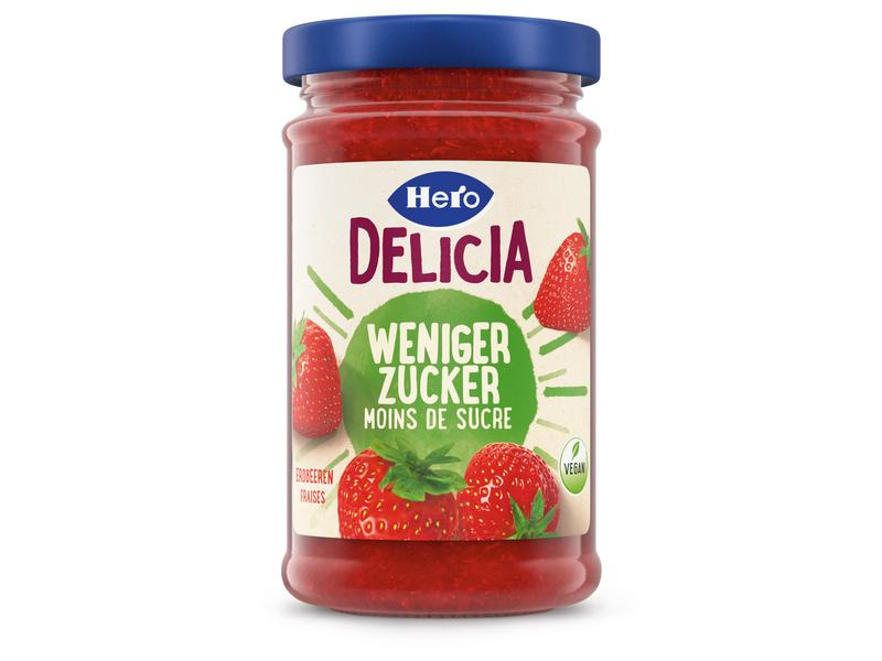 Hero Erdbeerkonfitüre Weniger Zucker 220 g