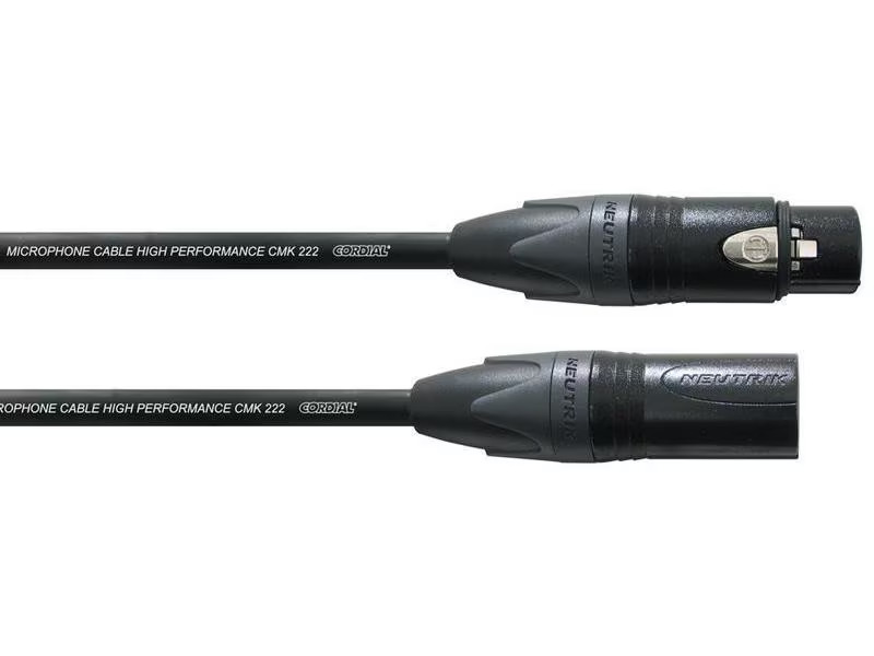Cordial XLR-Kabel XLRm-XLRf 1.5 m, Schwarz