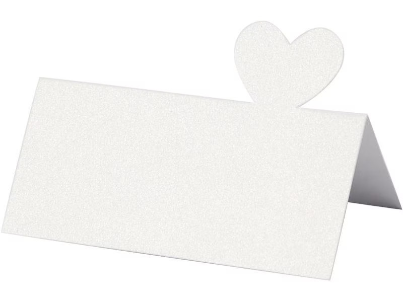 Creativ Company Tischkarte Herz 8 x 8.5 cm, 20 Stück, Chamois