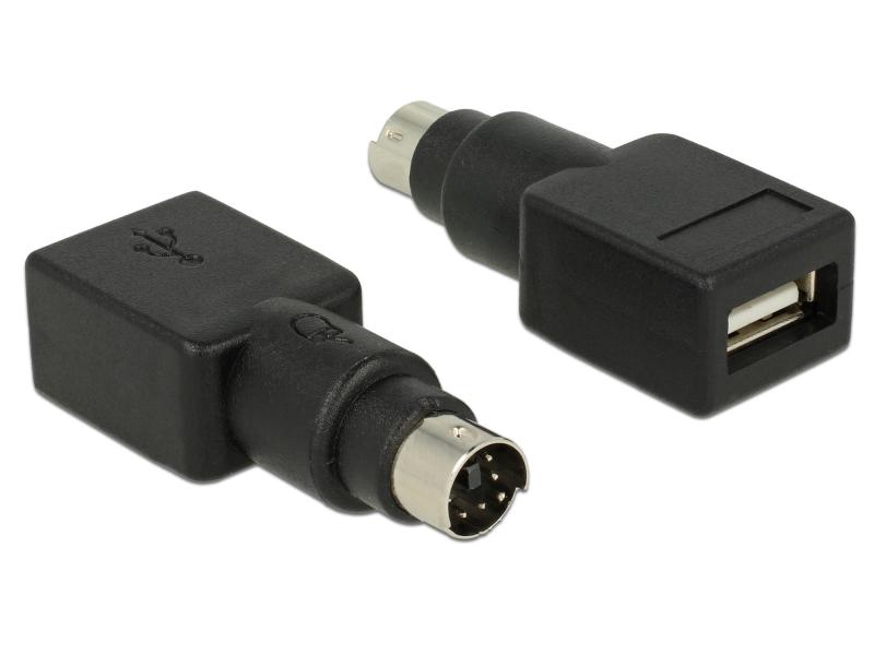 Delock USB-Adapter PS/2 Stecker - USB-A Buchse