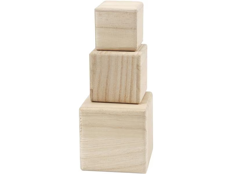 Creativ Company Holzartikel Würfel 3 Grössen